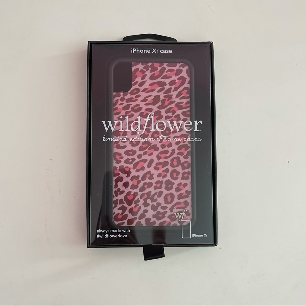 Pink Leopard Wildflower Case